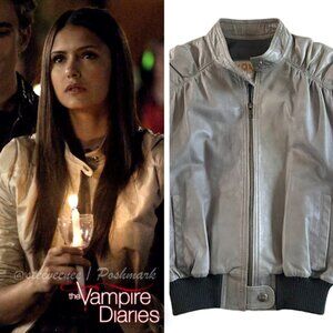 KRMA Gray Jade Leather Jacket ALT ASO Elena Gilbert